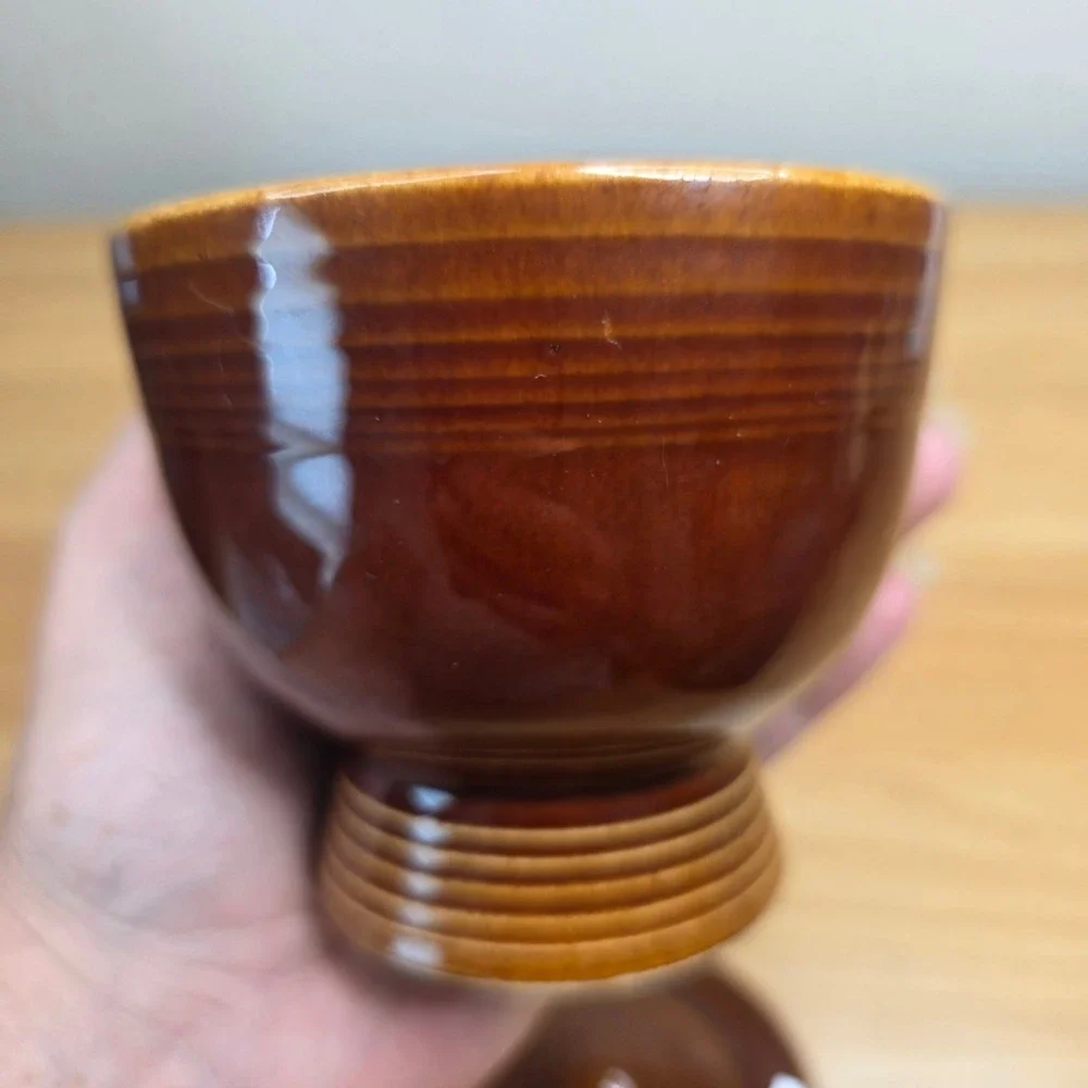 Vintage 1960s Fiesta Ironstone Sheffield Amberstone Glaze Sugar Bowl HTF